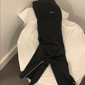 Nike 7/8 dri fit Winter running tights fleece line